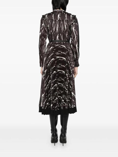 3.1 Phillip Lim all-over graphic print dress - Brown