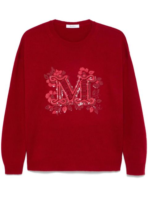 Max Mara sequin-embellished sweater - Red - zdjęcie produktu nr 1