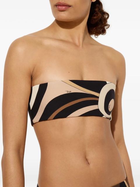 PUCCI Marmo-print bandeau top - Black