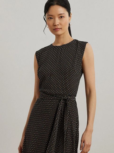 Lauren Ralph Lauren sukienka kolor czarny midi rozkloszowana 200973379 - zdjęcie produktu nr 2