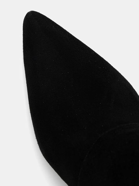 Answear.LAB botki zamszowe kolor czarny na szpilce