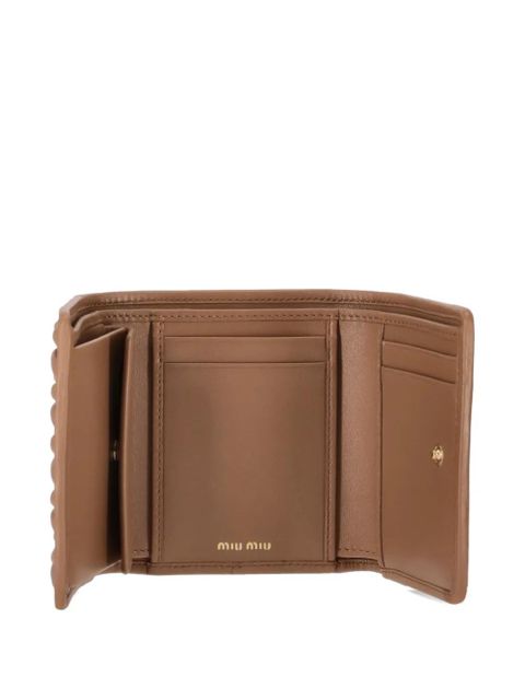 Miu Miu logo-lettering wallet - Brown - zdjęcie produktu nr 2