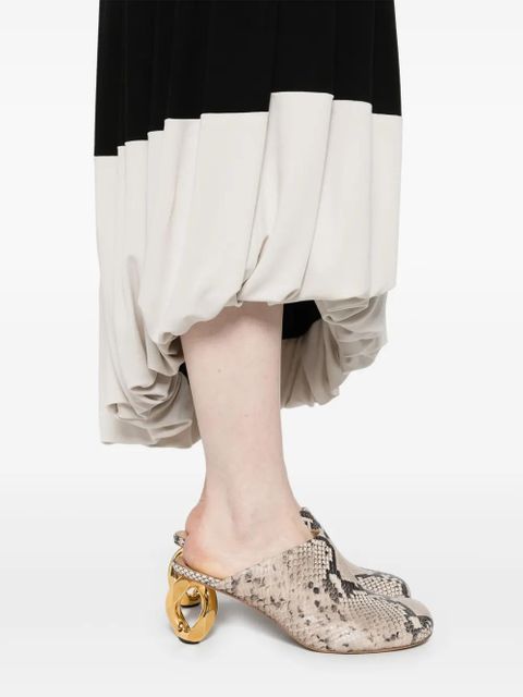 Victoria Beckham pleated crepe midi dress - Black