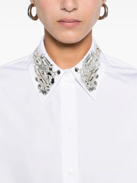 Alexander McQueen embellished-collar shirt - White