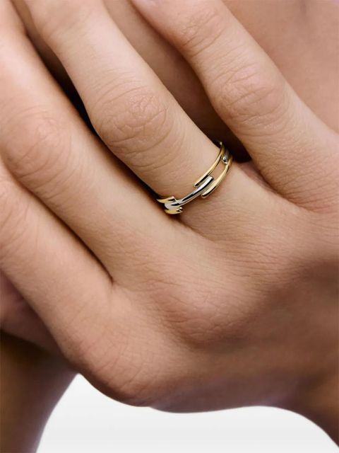Monica Vinader link mixed-metal ring - Gold - zdjęcie produktu nr 1
