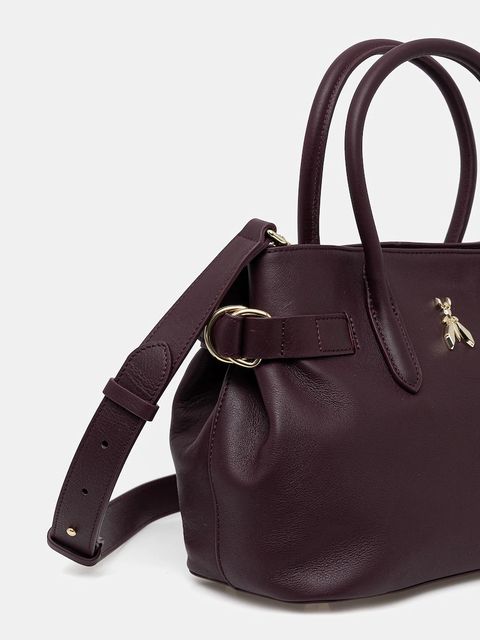 Patrizia Pepe torebka skórzana kolor fioletowy 8B0282 L162