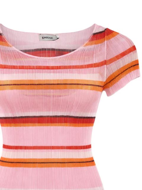 Simkhai Knox Plisse striped top - Pink - zdjęcie produktu nr 2