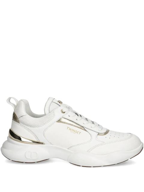 TWINSET leather sneakers - White - zdjęcie produktu nr 1