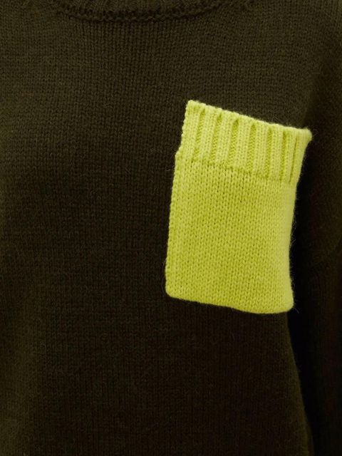 JW Anderson patch-pocket roll-neck jumper - Green