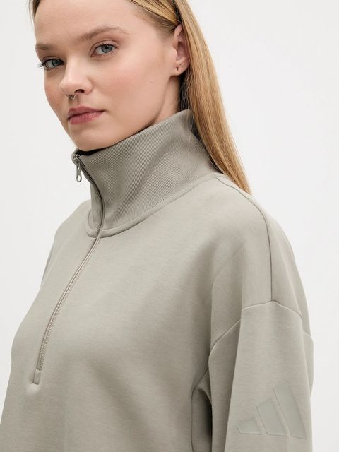 adidas bluza Soft Lux damska kolor szary z nadrukiem JW7422