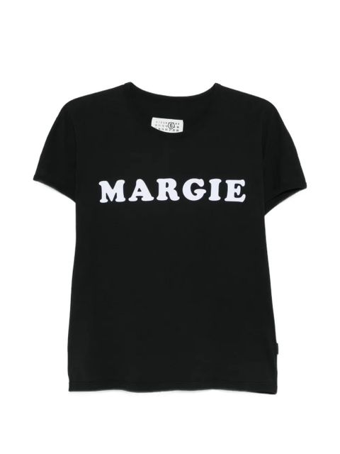 MM6 Maison Margiela lettered T-shirt - Black - zdjęcie produktu nr 1