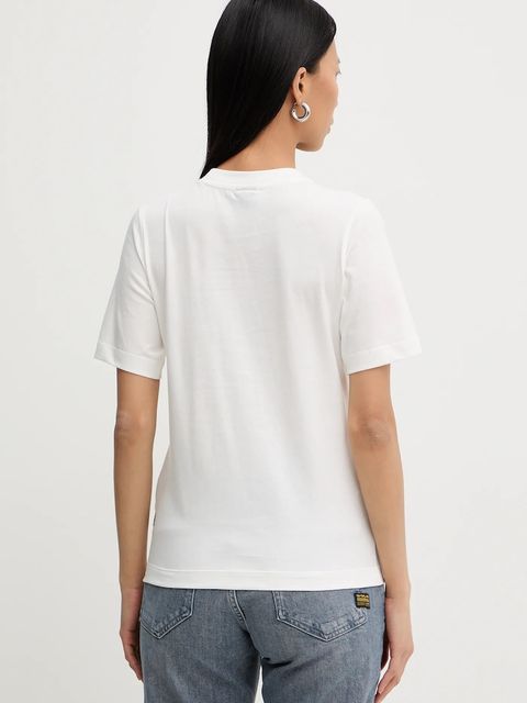 G-Star t-shirt bawełniany damski kolor beżowy D27104-336 - zdjęcie produktu nr 2