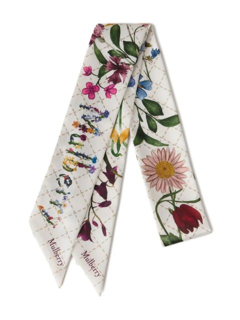 Mulberry floral-print scarf - Neutrals - zdjęcie produktu nr 1