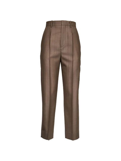 Victoria Beckham pressed-crease tailored trousers - Brown - zdjęcie produktu nr 1