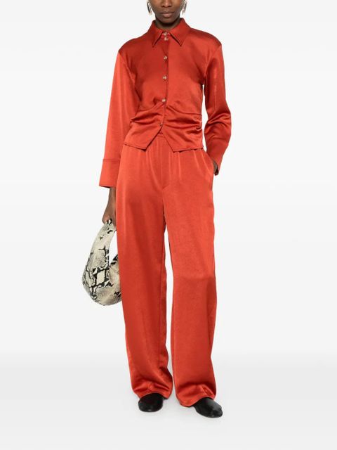 Nanushka Hildie cinched shirt - Red - zdjęcie produktu nr 2