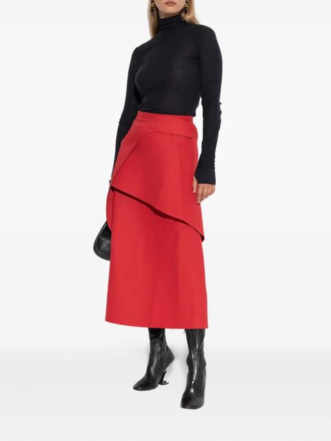 Tory Burch layered asymmetric midi skirt - zdjęcie produktu nr 2