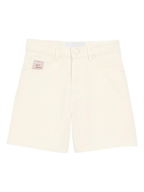 AMI Paris cotton denim shorts - Neutrals - zdjęcie produktu nr 1