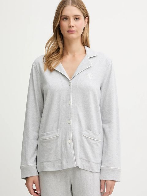 Lauren Ralph Lauren piżama bawełniana damska kolor szary bawełniana ILN92453