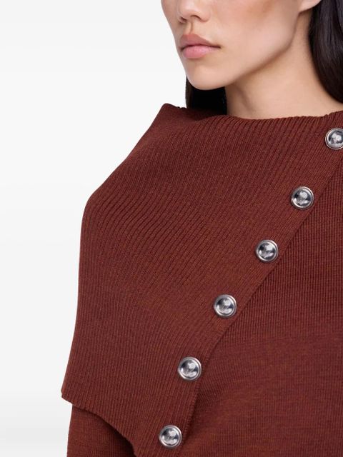 Rabanne wool jumper - Brown