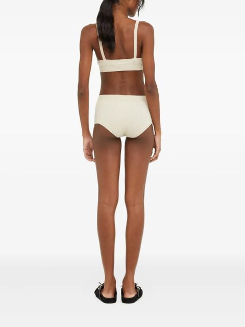 Alanui ribbed finest bra - Neutrals