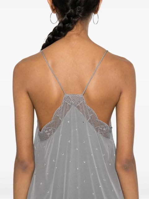 Zadig&Voltaire Ristyz rhinestone-embellished mini dress - Grey