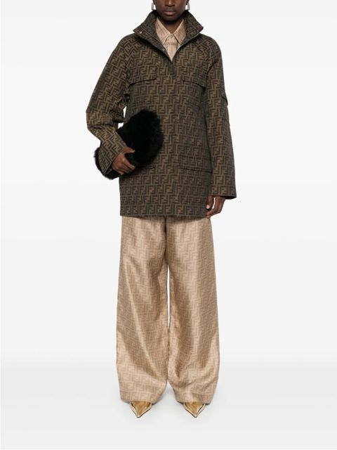 FENDI FF canvas short coat - Brown - zdjęcie produktu nr 2