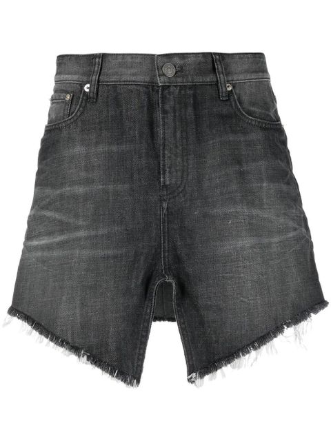 Balenciaga Cut-up denim mini skirt - Black