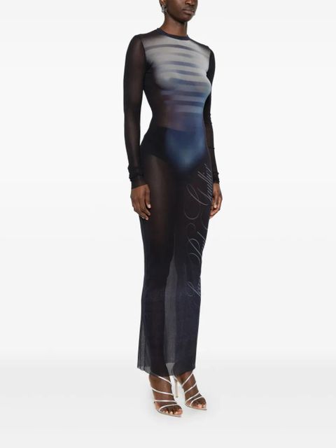 Jean Paul Gaultier mesh maxi dress - Blue - zdjęcie produktu nr 2