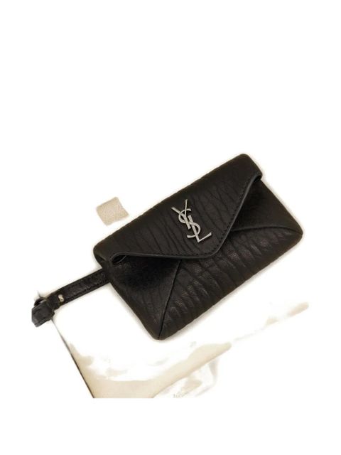 Saint Laurent Cassandre-plaque wallet - Black
