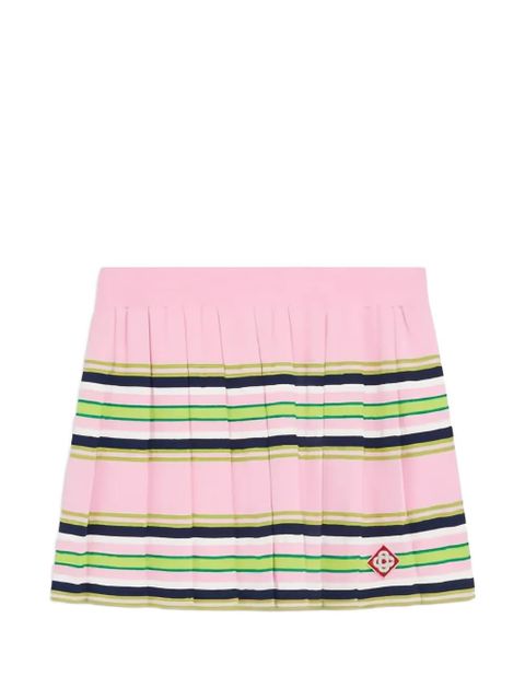 Casablanca mini striped-pattern pleated skirt - Pink - zdjęcie produktu nr 1