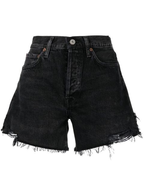 AGOLDE raw-cut denim shorts - Black - zdjęcie produktu nr 1