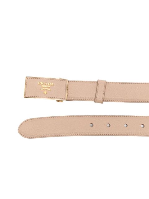 Prada logo-buckle belt - Neutrals - zdjęcie produktu nr 2