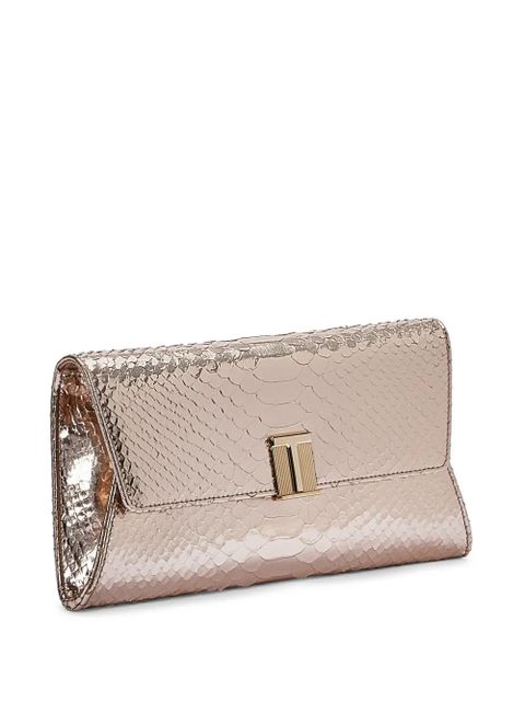 TOM FORD logo clutch bag - Metallic