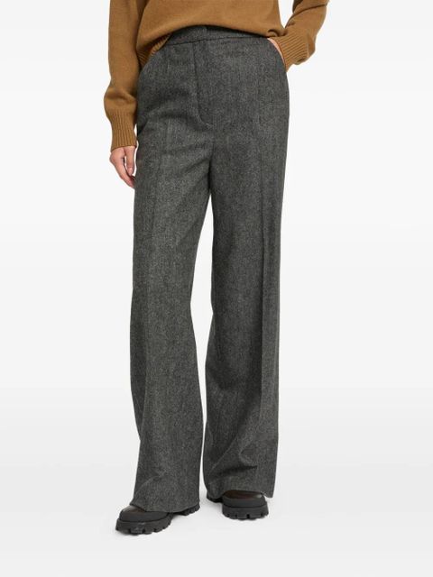 Yves Salomon flannel tailored trousers - Grey
