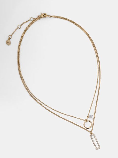 DKNY naszyjnik z zawieszką damski metalowy - zdjęcie produktu nr 2