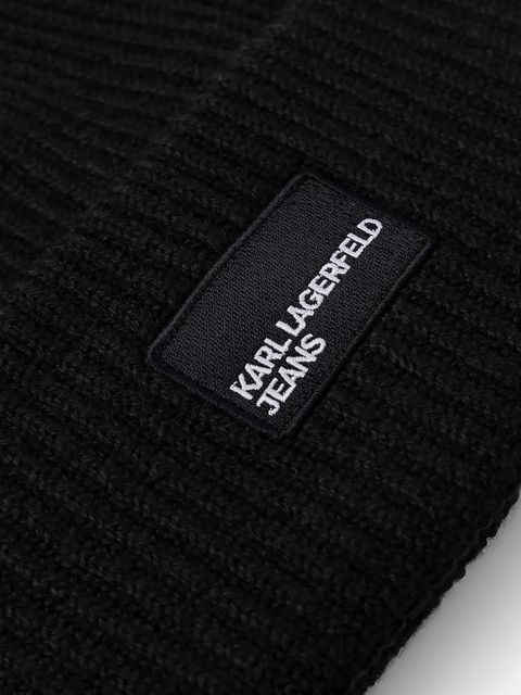 Karl Lagerfeld Jeans czapka z wełną kolor czarny A4W33079 - zdjęcie produktu nr 2