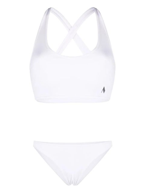 The Attico logo patch ribbed bikini - White - zdjęcie produktu nr 1