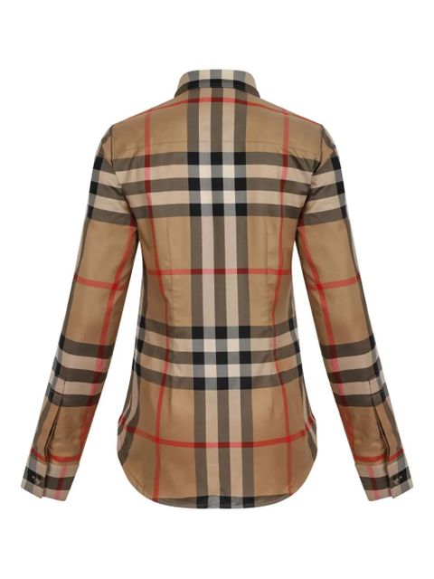 Burberry checked-pattern cotton shirt - Neutrals - zdjęcie produktu nr 2