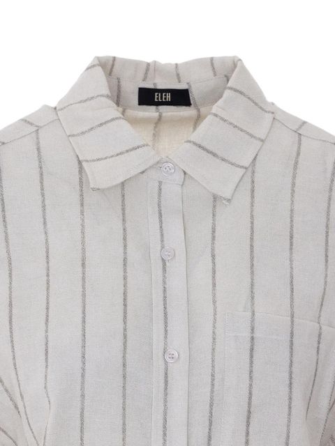 Eleh chest-pocket striped shirt - Neutrals