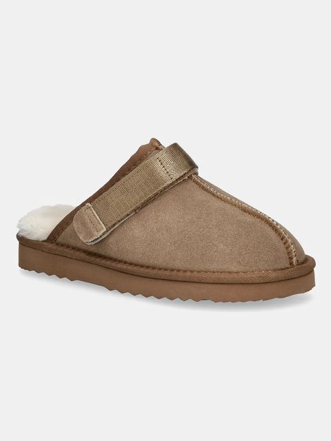 Answear.LAB kapcie zamszowe kolor brązowy - zdjęcie produktu nr 1