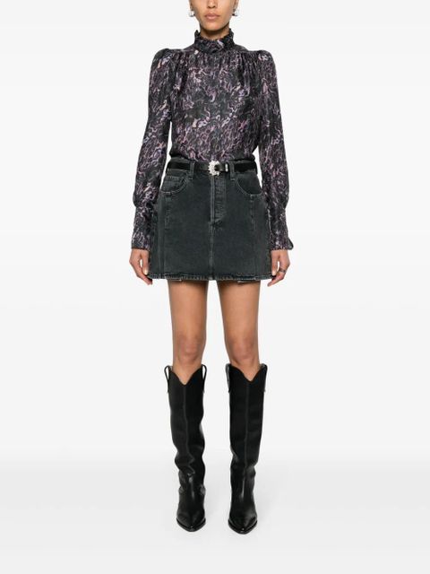 ISABEL MARANT Lamia graphic-print shirt - Purple - zdjęcie produktu nr 2