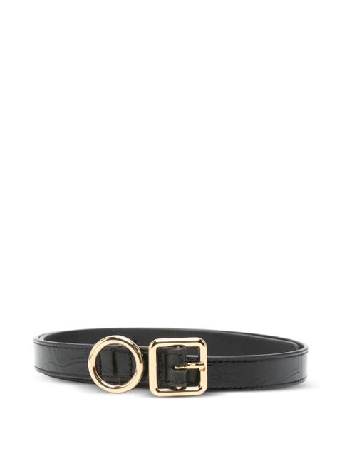 Jacquemus round-buckle leather belt - Black - zdjęcie produktu nr 1
