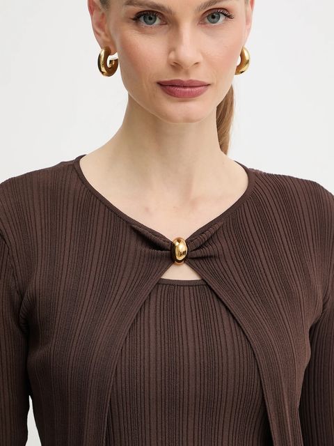 Marciano by Guess sweter i top KATHLEEN damski kolor brązowy lekki 5YGR00 5875Z