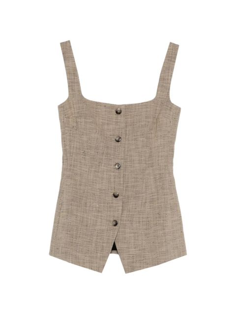 Nanushka square neck tailored vest - Neutrals - zdjęcie produktu nr 1