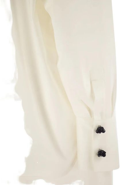 Max Mara bow-embellishment shirt - White