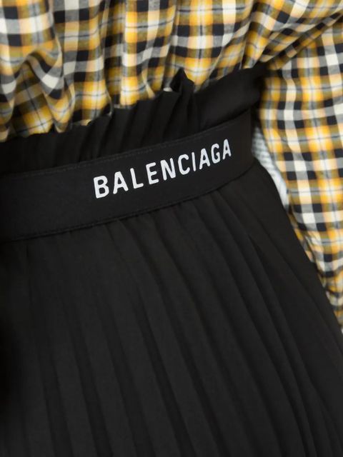 Balenciaga asymmetrical pleated skirt - Black