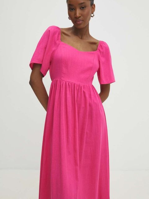 Answear.LAB sukienka z lnem