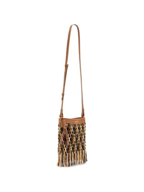 ISABEL MARANT Noli fringed-details leather shoulder bag - Brown