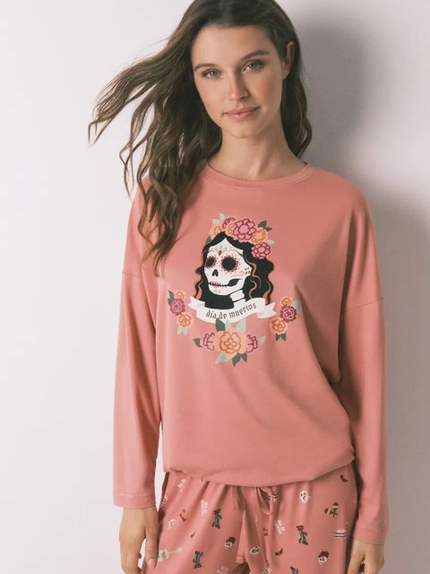 women'secret piżama damska kolor pomarańczowy 3132144