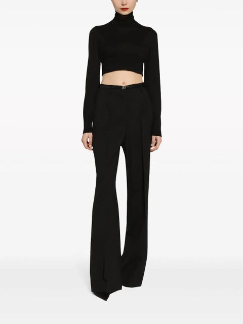 Dolce & Gabbana pressed-crease palazzo pants - Black - zdjęcie produktu nr 2